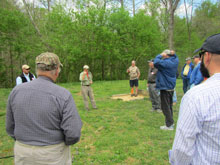 Casting instruction starts on the grass