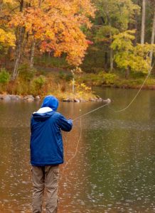 Casting in the rain