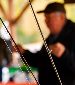 Instructor describing rigging for fly fishing