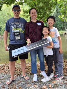 Ping Jiang and her family at Fishing 101